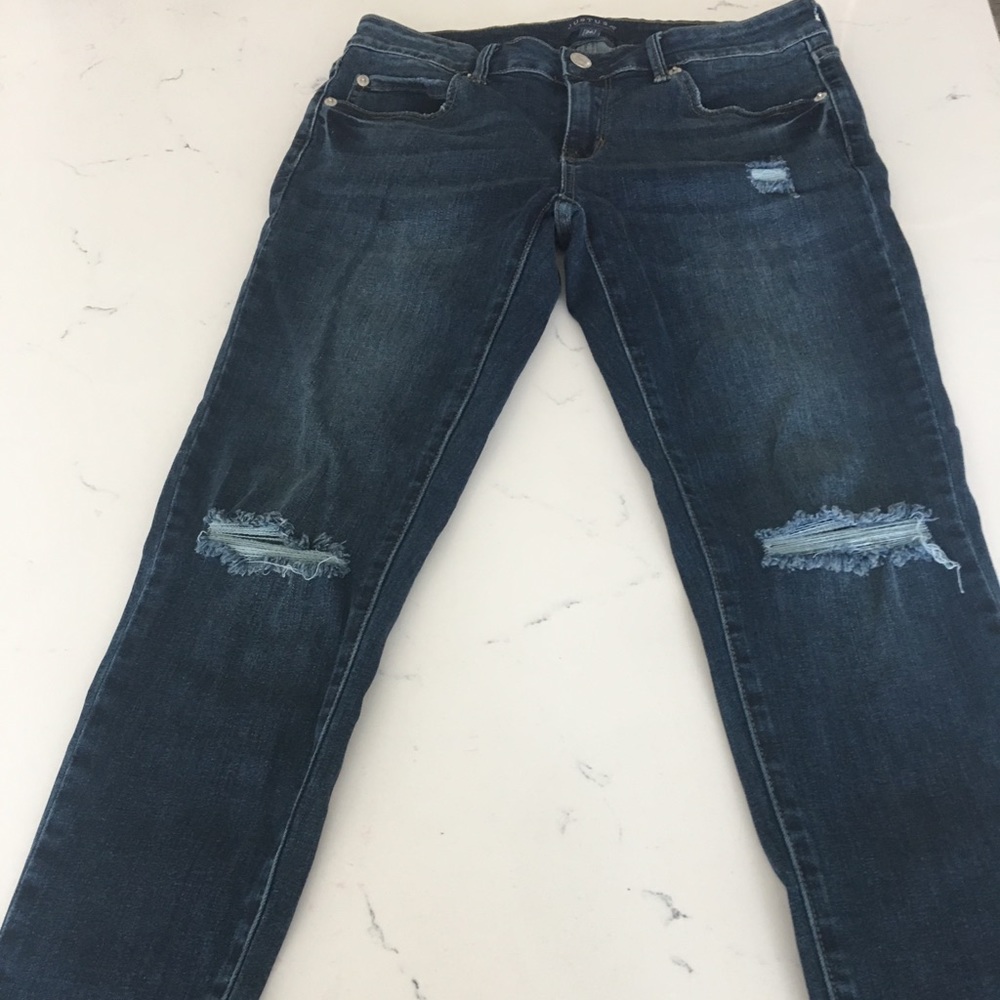 Just USA Size 26 Distressed, Mid-Rise Jeans